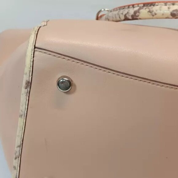 Coach F11751 Crosby Carryall Tote Nude Pink Multi Python Embossed Leather GUC - Picture 9 of 15